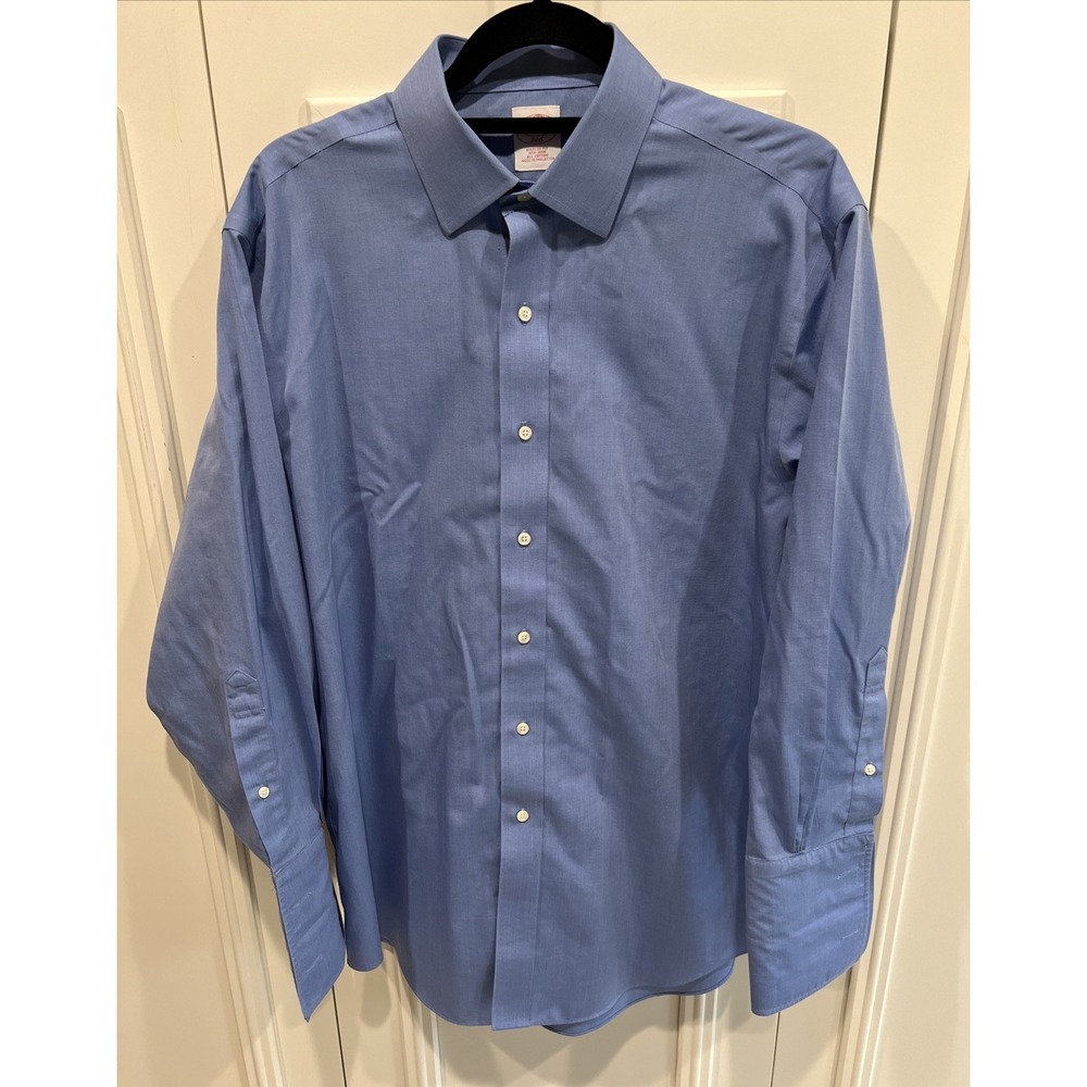 Brooks Brothers 365‎ Men's Blue Dress Shirts Size 16-32 Regular Fit French Cuff